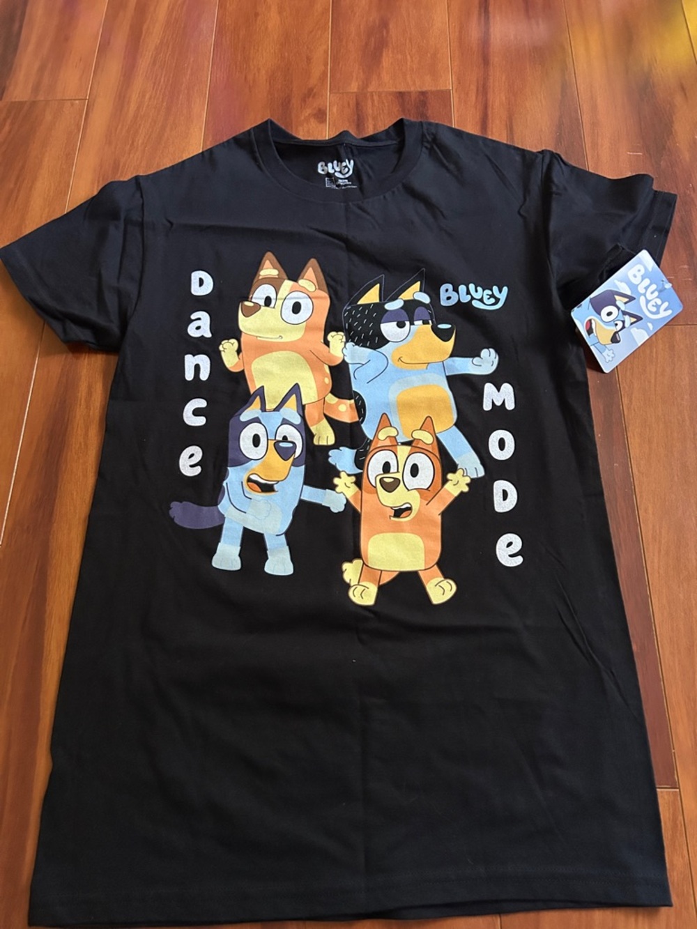 Bluey Dance Mode Black Graphic Tee